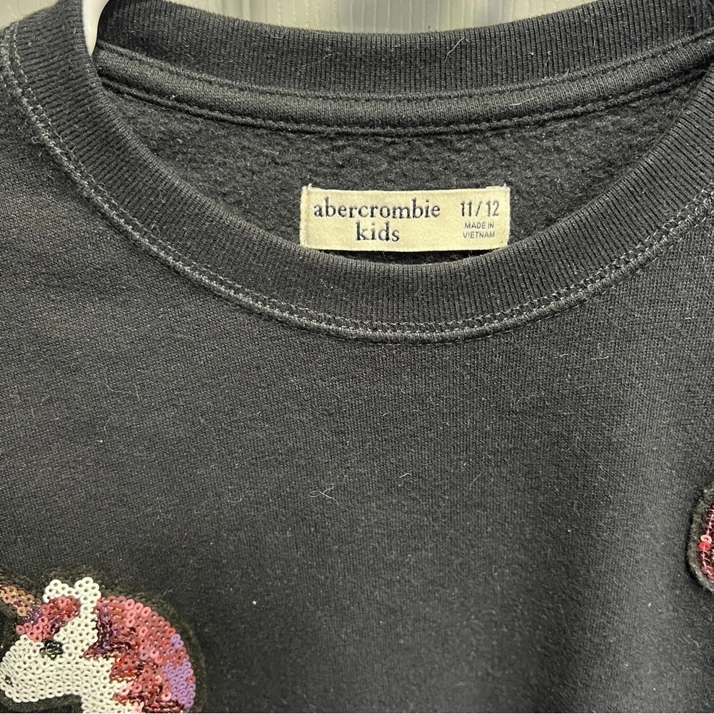 abercrombie Kids Black Unicorn Sweatshirt - Size 11/12